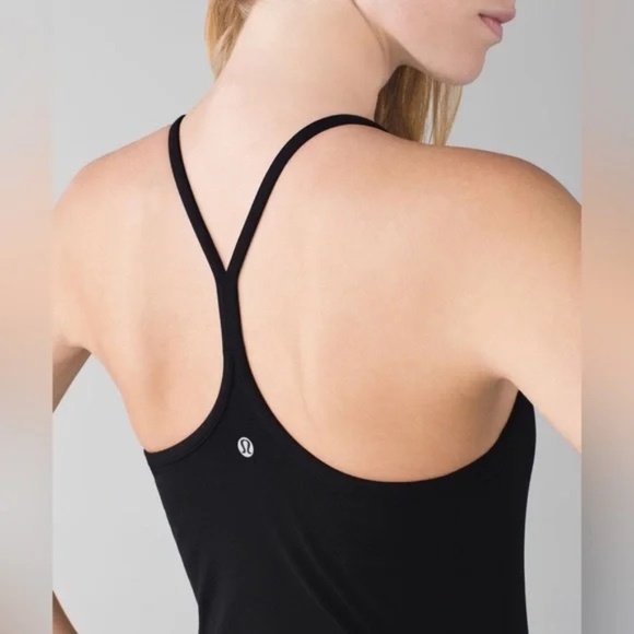 LULULEMON Power Y Tank Black Size 6 - Picture 4 of 8